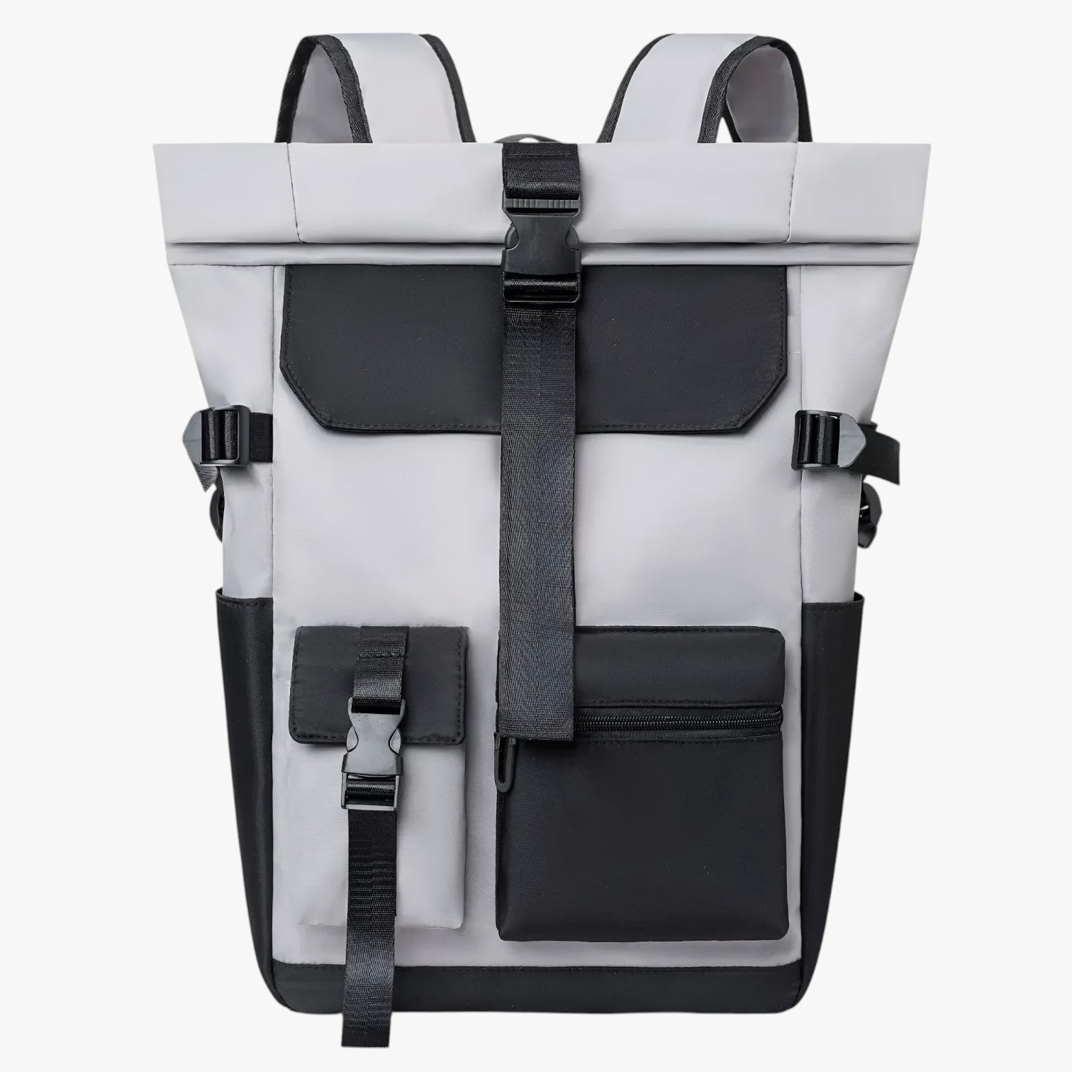 Adrian | Komfortabel vandtæt sammenrullelig rygsæk til aktive udendørsrejser - Lys Grå - bags - {{ product_tags }