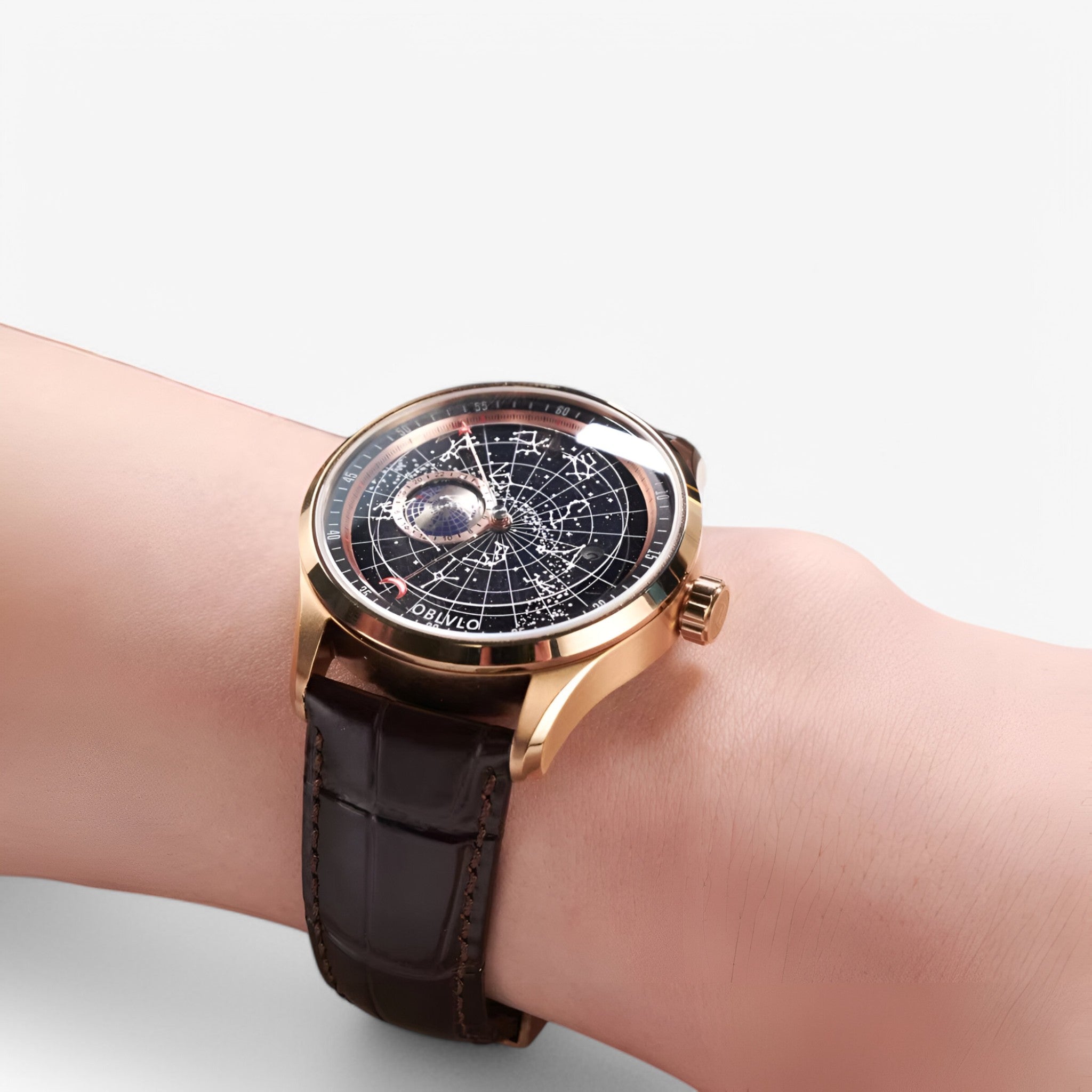 Apollo | Luksus mekanisk ur med læderrem - - watches - {{ product_tags }