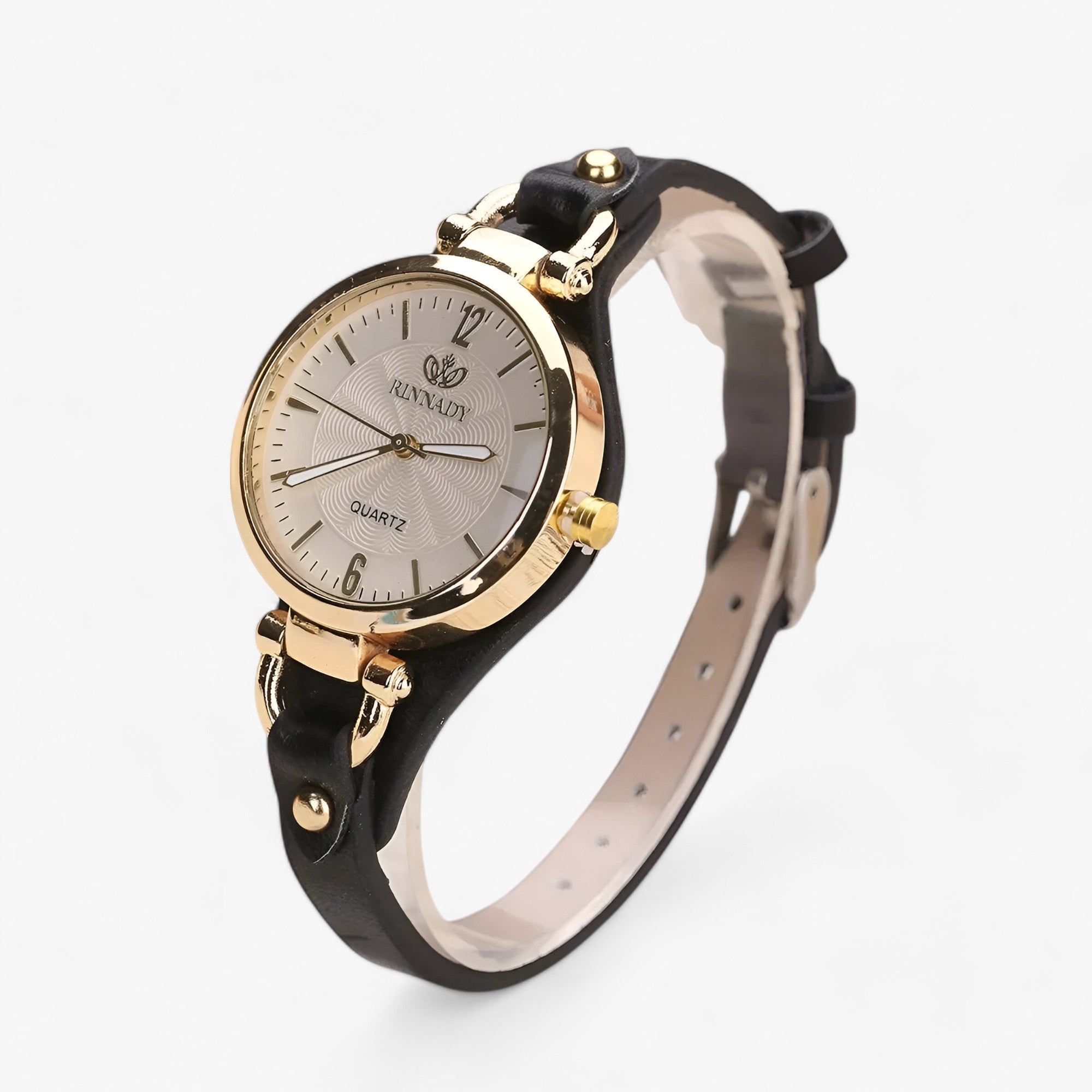 Jiezel | Dameur - Stilfuld slank PU-læderrem - Sort - watches - {{ product_tags }