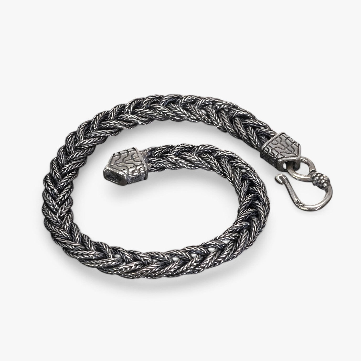 Konsta | Vintage Sølvarmbånd – Robuste, Håndvævede Elegance - - watches - {{ product_tags }