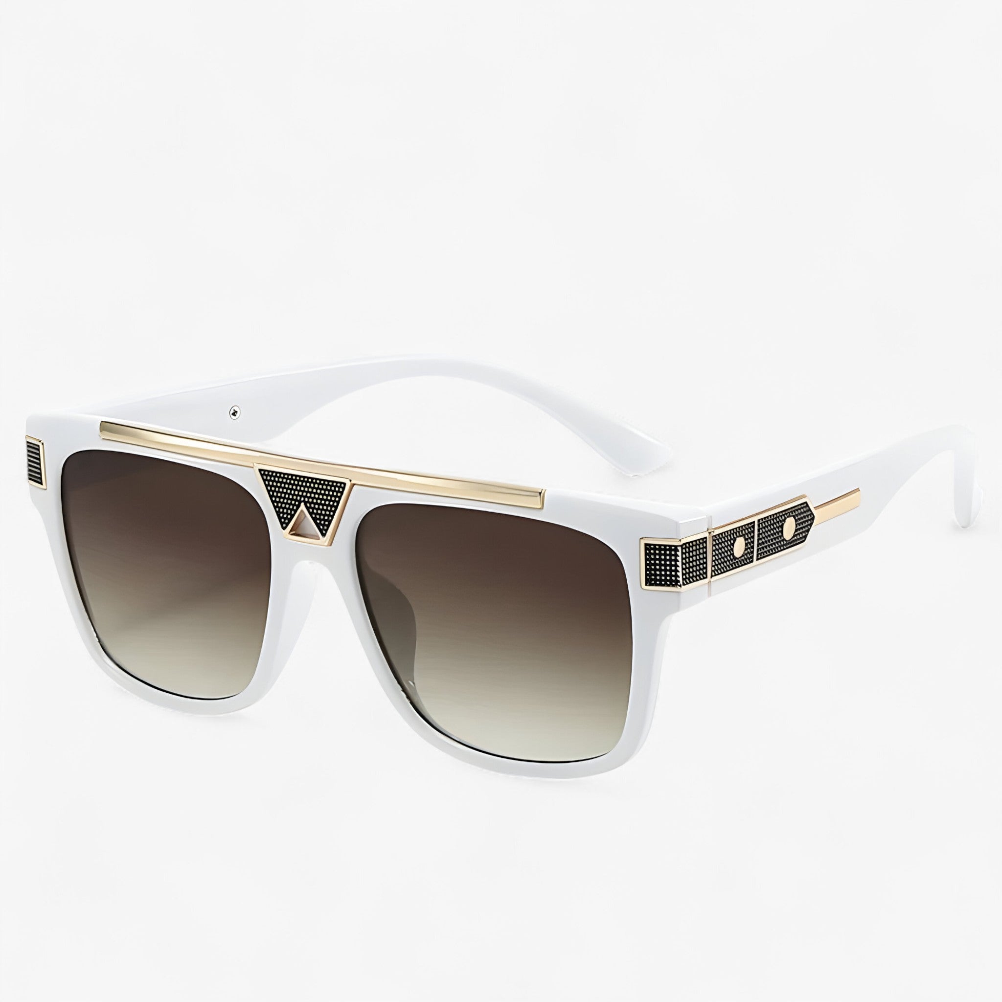 Samuel | Vintage Aviator Solbriller med Stel - Hvid Brun Som billede - watches - {{ product_tags }