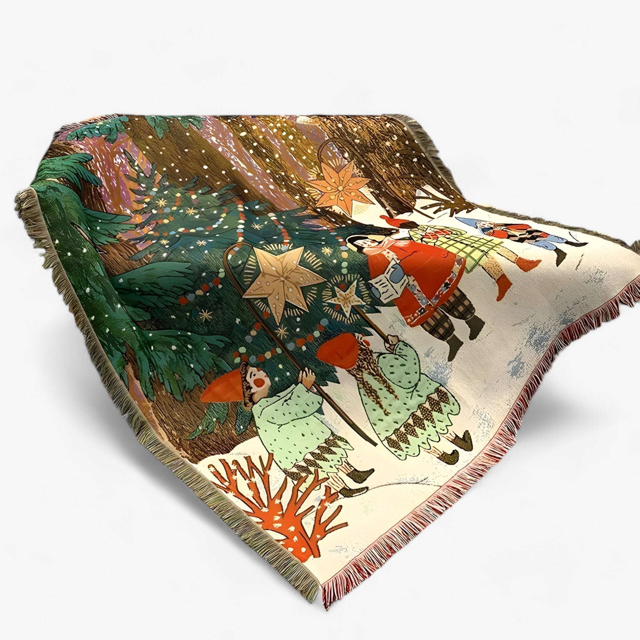 Nutty | Nussknacker & Julestjerne Filt - Blød og dekorativ quilt til det festlige hjem - - house & garden - {{ product_tags }