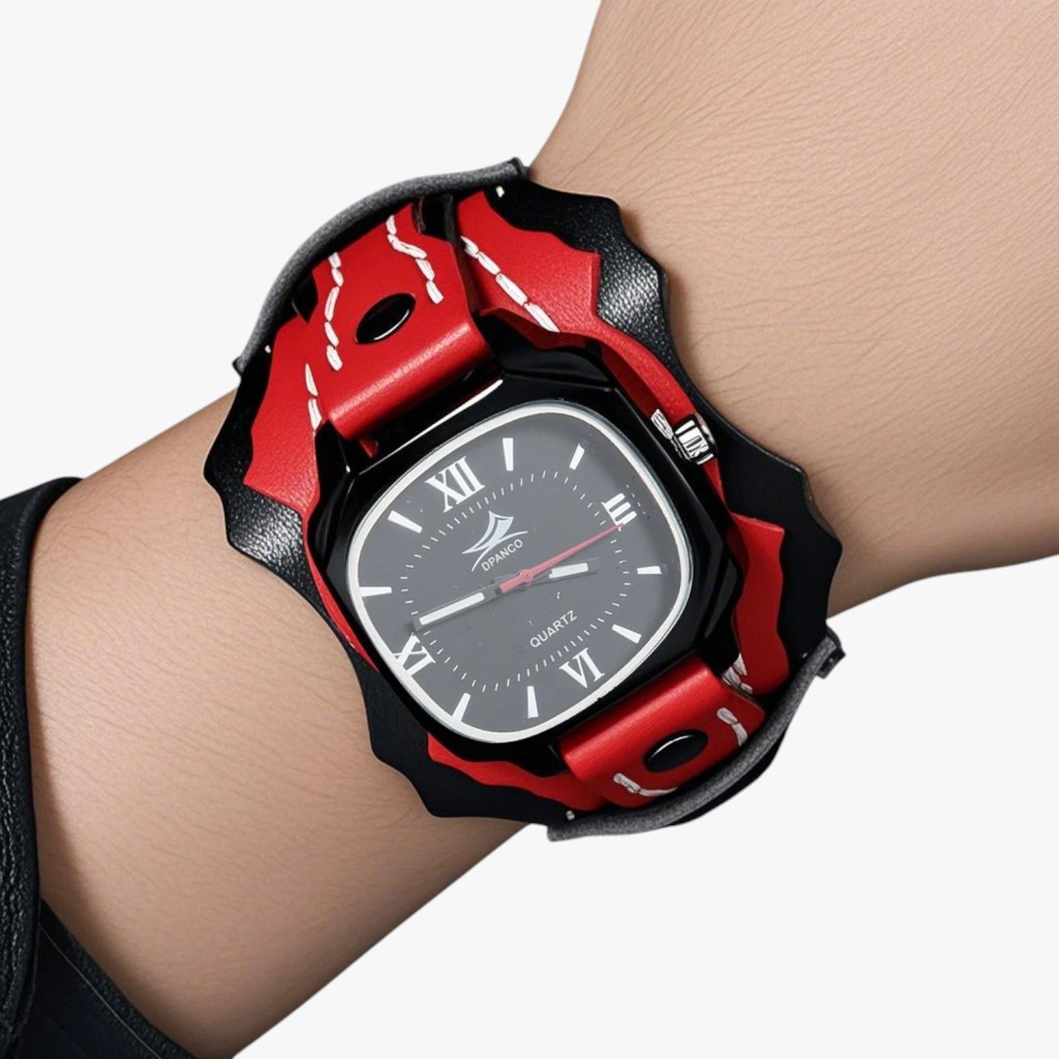 Alden | Stor herreur med stort kvadratisk ur og ægte læderrem - - watches - {{ product_tags }