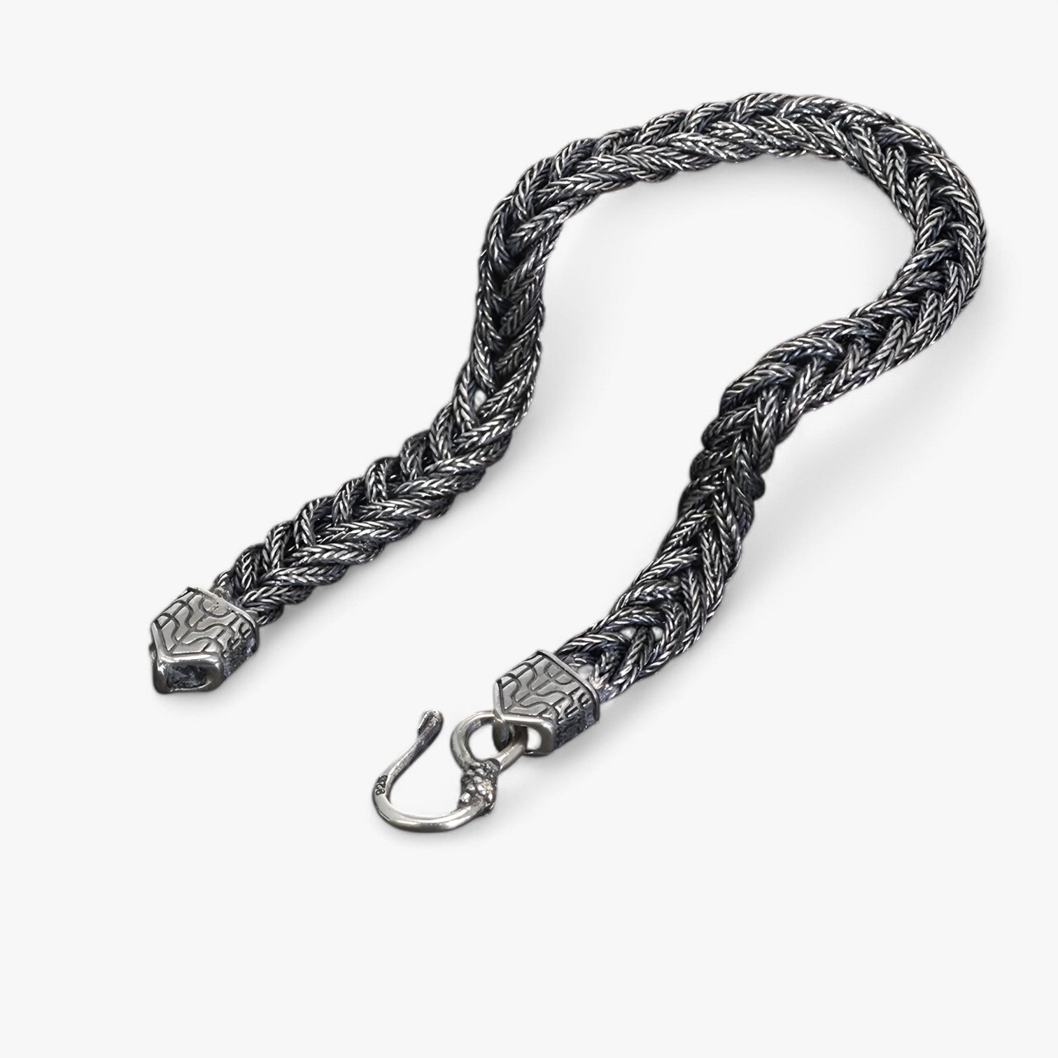 Konsta | Vintage Sølvarmbånd – Robuste, Håndvævede Elegance - - watches - {{ product_tags }