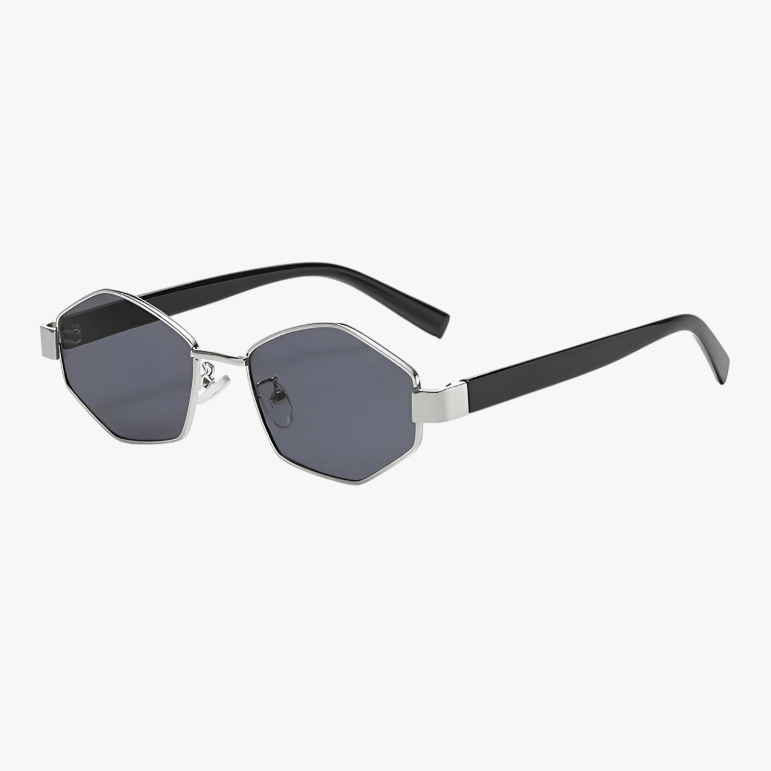 David | Polygonale Solbriller UV400 – Unisex Stil og Beskyttelse til Udendørs Sport - grå sølv som på billedet - watches - {{ product_tags }