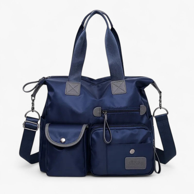 Araceli | Vandtæt Nylon Skuldertaske med Stor Kapacitet - Blå - bags - {{ product_tags }