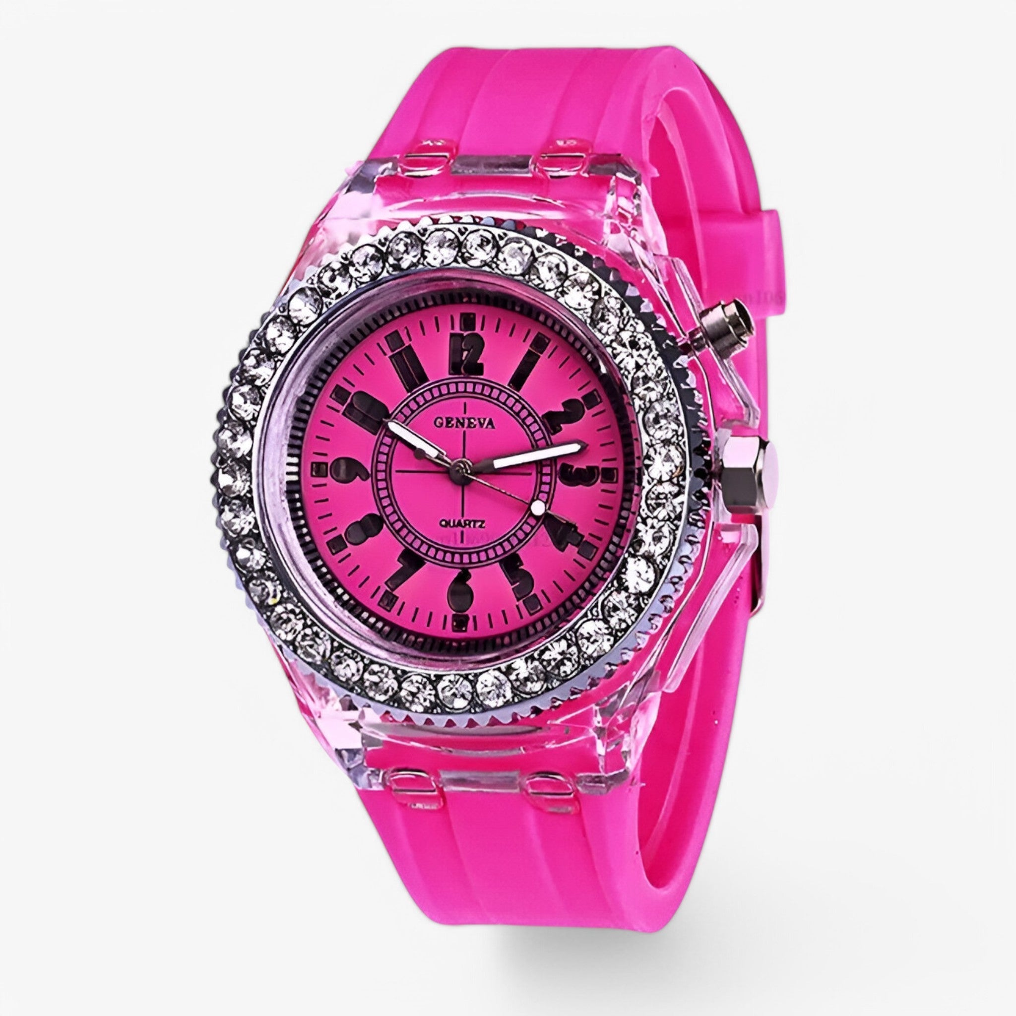 Francis | LED lys gel ur - Magenta - watches - {{ product_tags }
