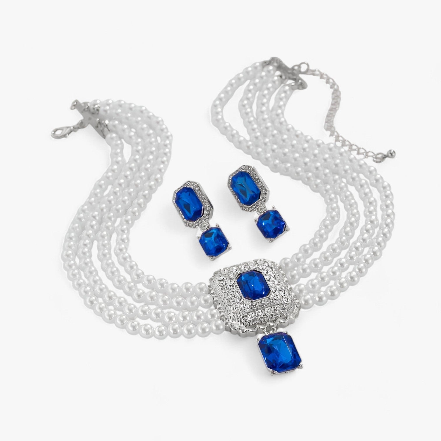 Rebecca | Lacteo Retro Elegance: Flerlaget perle-smykkesæt til damer - - women's fashion - {{ product_tags }