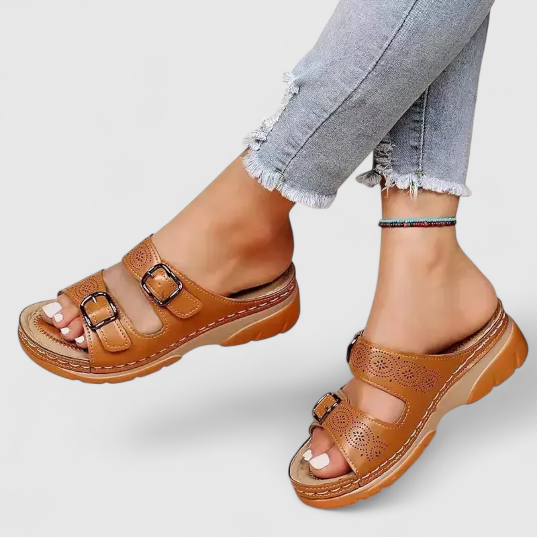 Onnelee | Damer Ortopædiske Sandaler med Spænder Sommerkomfort - - Onnelee | Damer Ortopædiske Sandaler med Spænder Sommerkomfort - €25 - {{ product_tags }