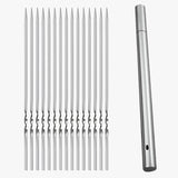 Gavin | 15 pcs stainless steel BBQ skewers - reusable and perfect for grilling