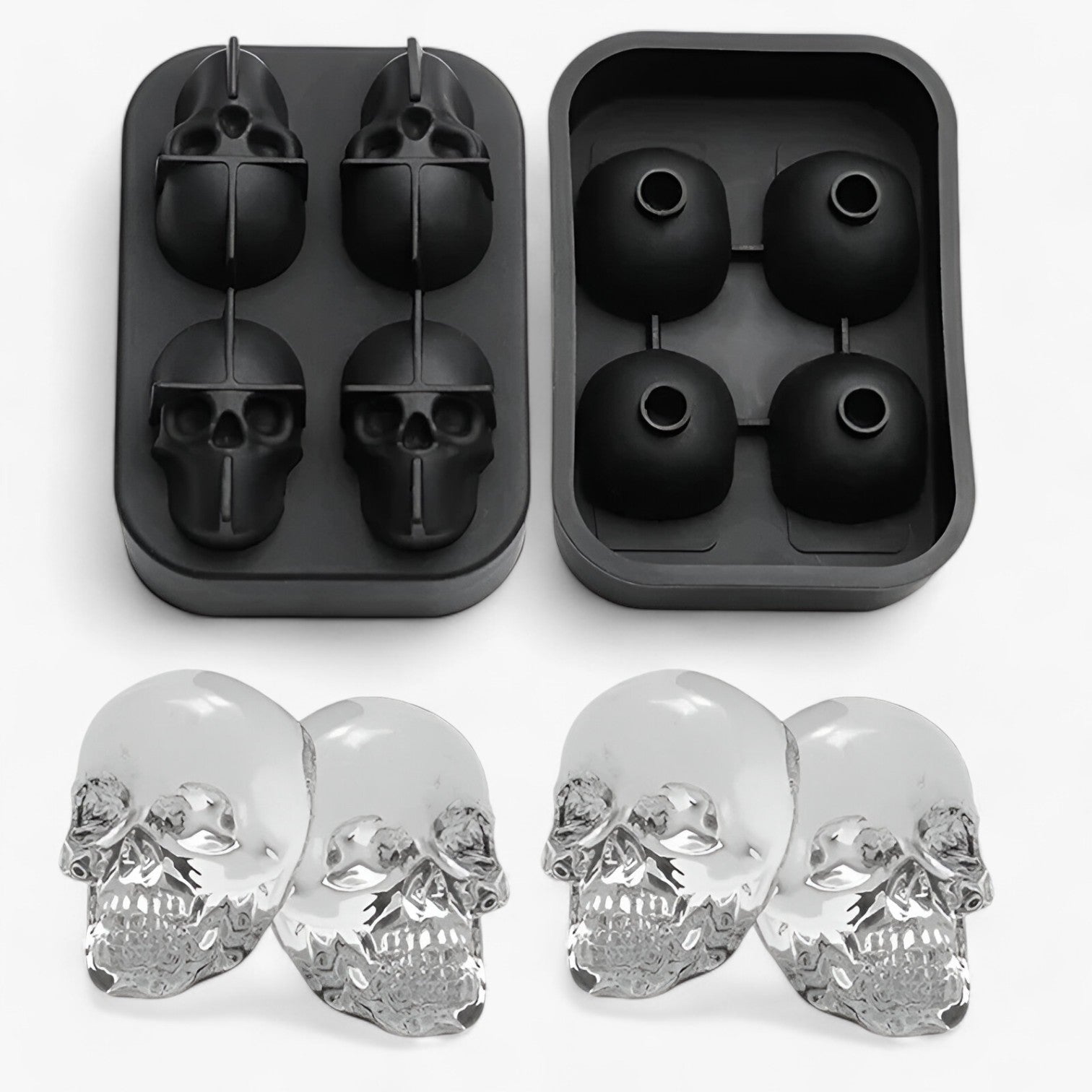 Dexie | 3D kraniet isterningsform med tragt til kreative drikke og cocktails - - gadgets - {{ product_tags }