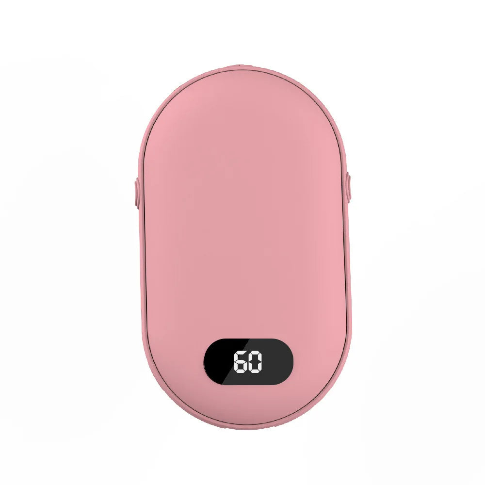 2-i-1 Genopladelig Håndvarmer & Powerbank - USB Lommevarmer - Lyserød - Winter Gadgets - {{ product_tags }