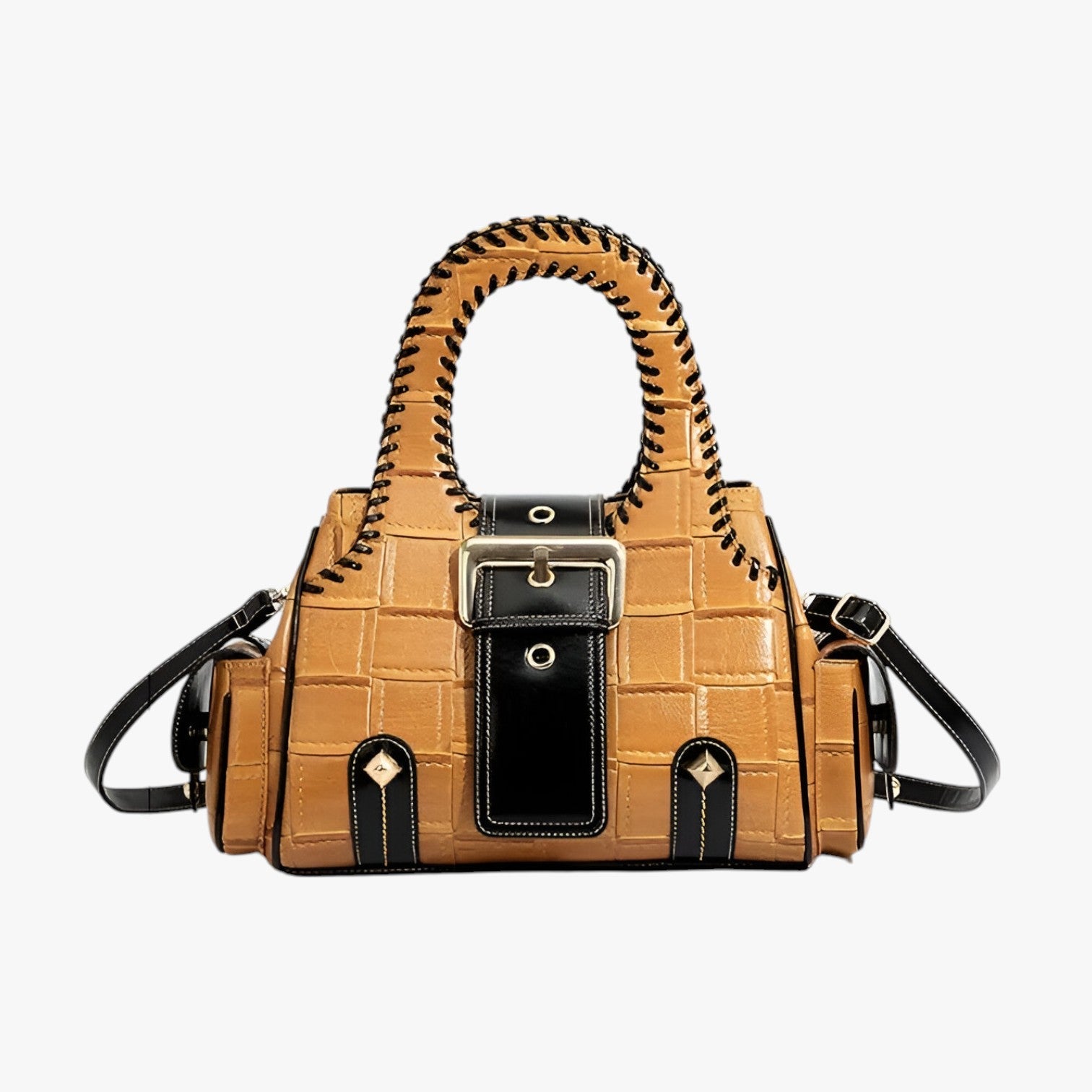 Solana Luxe Vævet Læder Skuldertaske med God Plads - - bags - {{ product_tags }