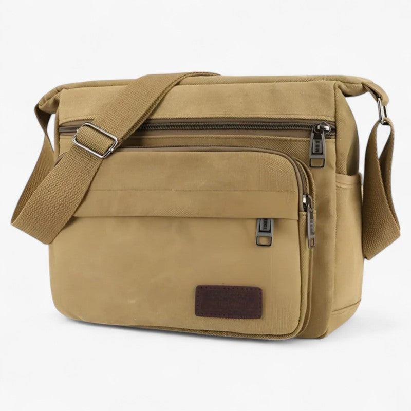Max | Multifunktionel Canvas Skuldertaske til Mænd - Khaki - bags - {{ product_tags }