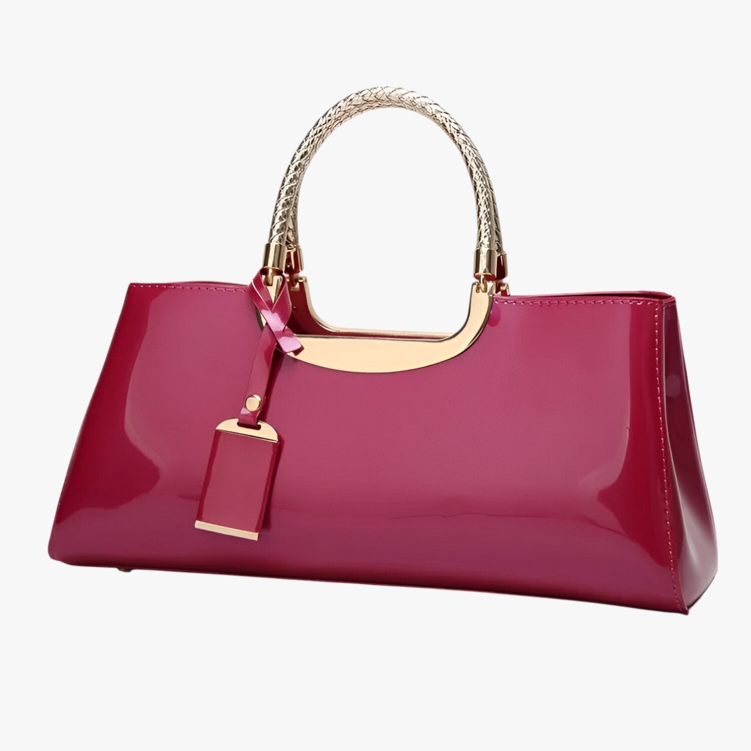 Adele | Elegant letvægtslæderhåndtaske til skulderen - Rød2 - bags - {{ product_tags }