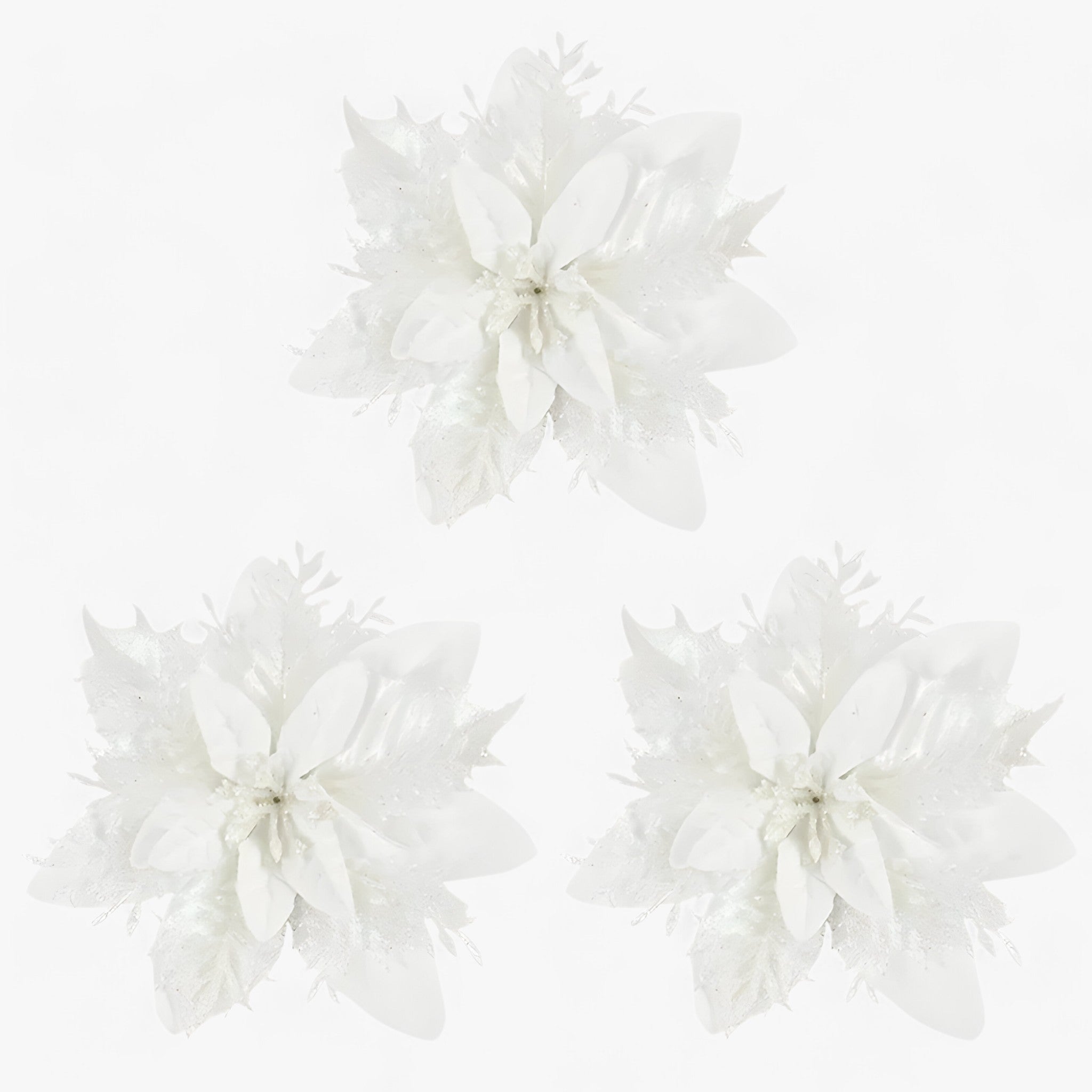 Emilie | Glitrende julblomster – Giv din dekoration et dekorativt touch - Hvid - christmas - {{ product_tags }