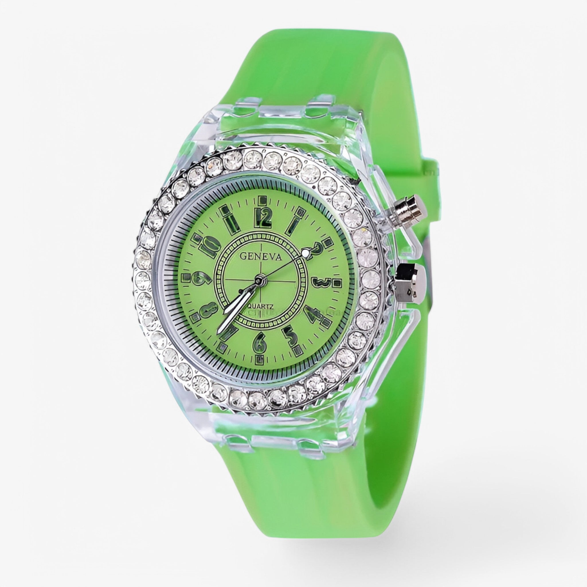 Francis | LED lys gel ur - grøn - watches - {{ product_tags }