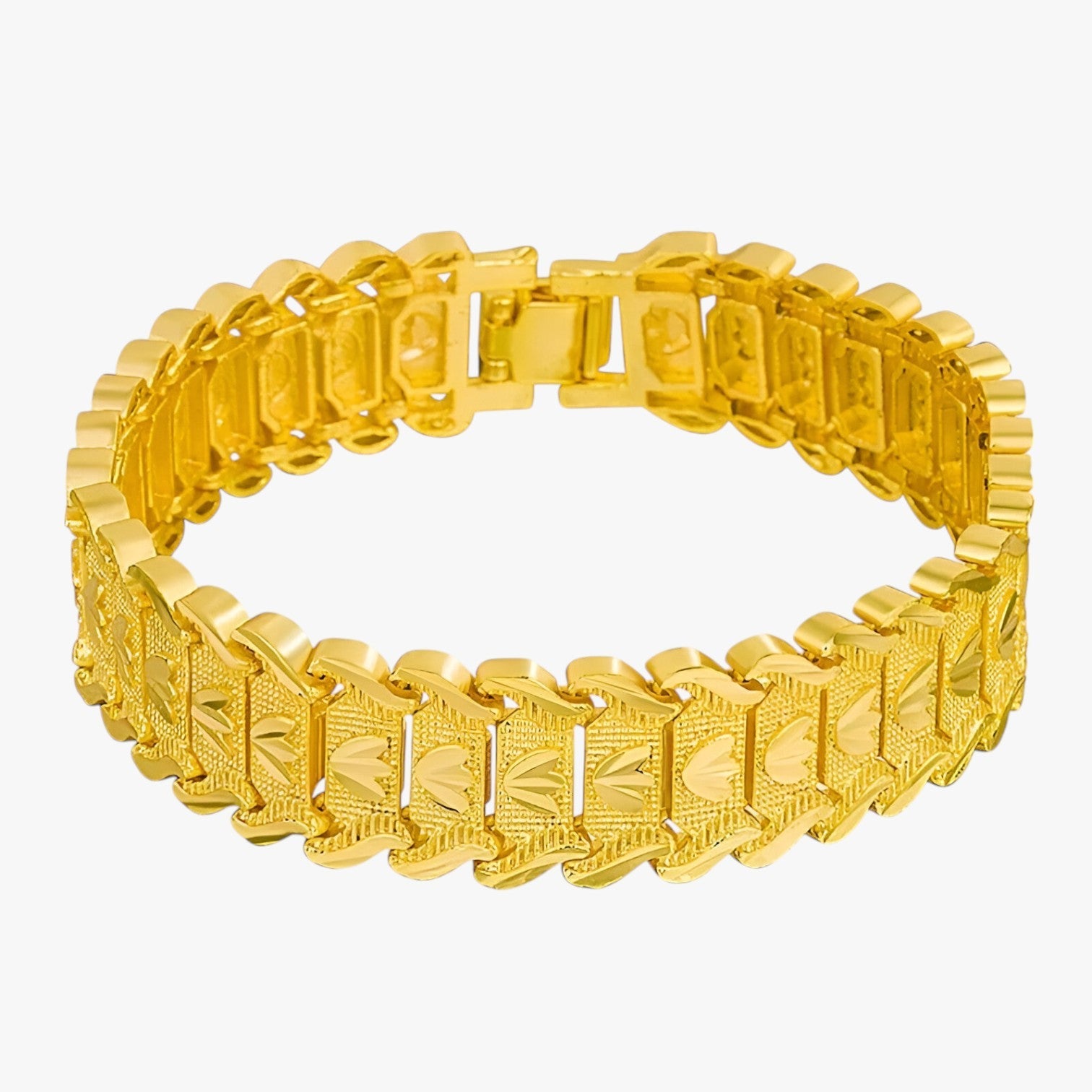 Jedrick | Statement stil med 24K glans – Bæredygtig retro armbånd til herrer - stil 1 - watches - {{ product_tags }