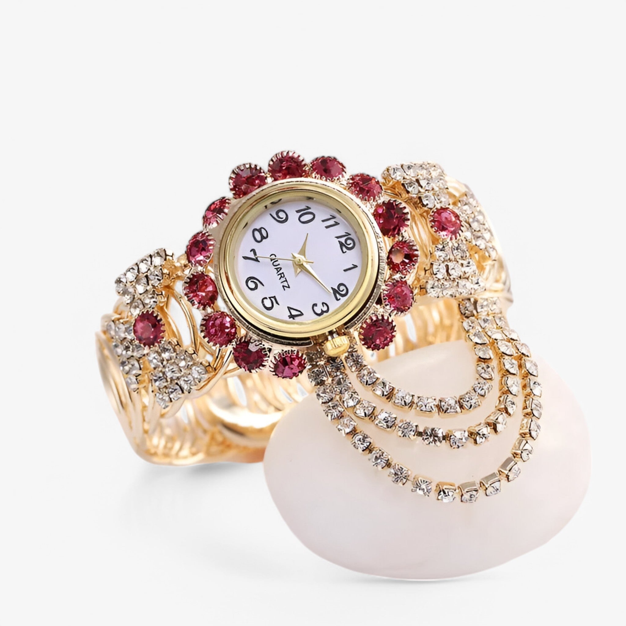 Iris | Quartz ur med rhinsten og stålrem - - watches - {{ product_tags }