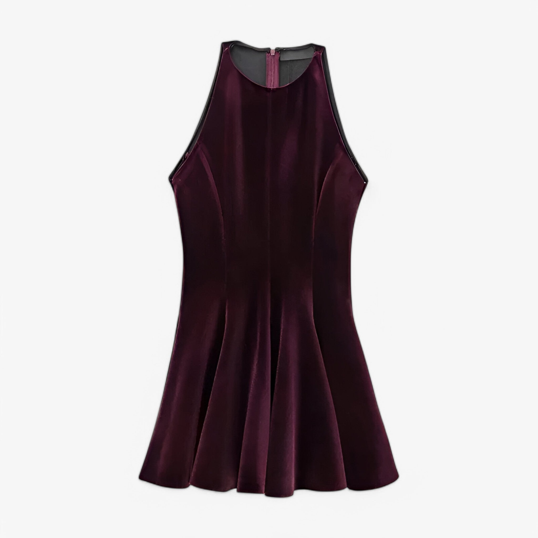 Velora | Mini kjole i velour - Sofistikeret og komfortabel - Bourgogne - women's fashion - {{ product_tags }