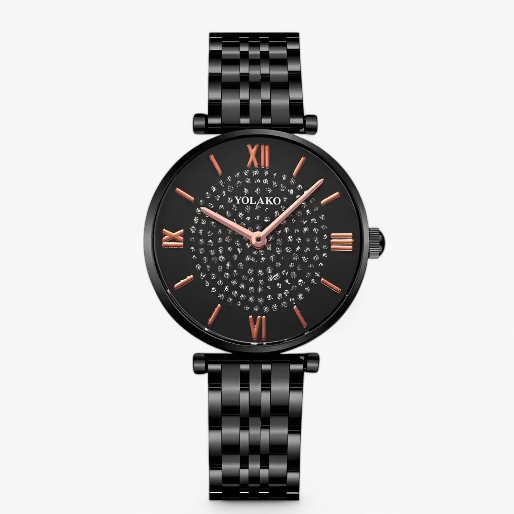 Rosana | Elegant dameur lavet af rustfrit stål - Sort - watches - {{ product_tags }