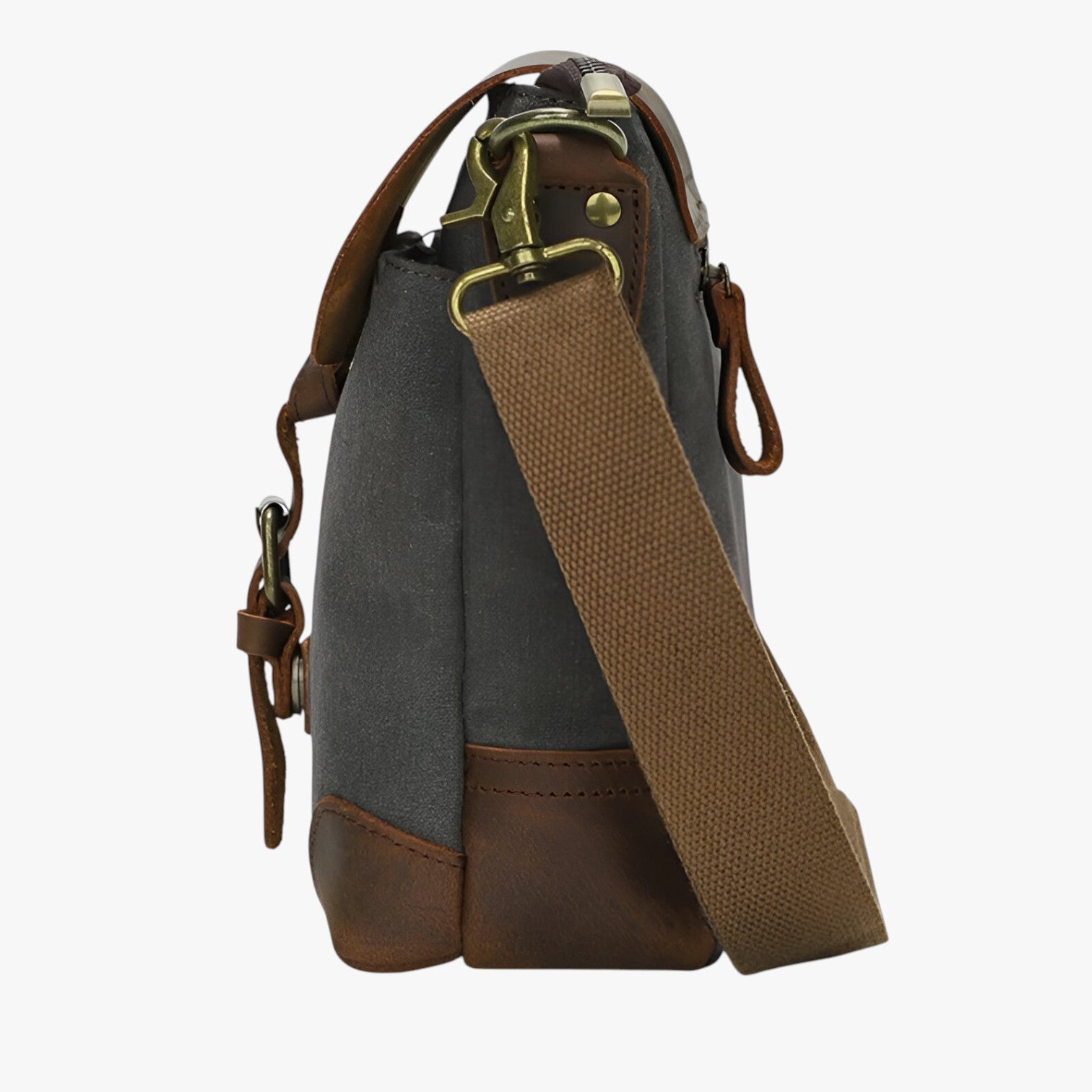 Archie | Vintage skuldertaske i lærred og læder - - bags - {{ product_tags }
