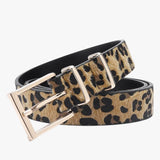 Julianna | Leather belt in leopard pattern with elegant buckle