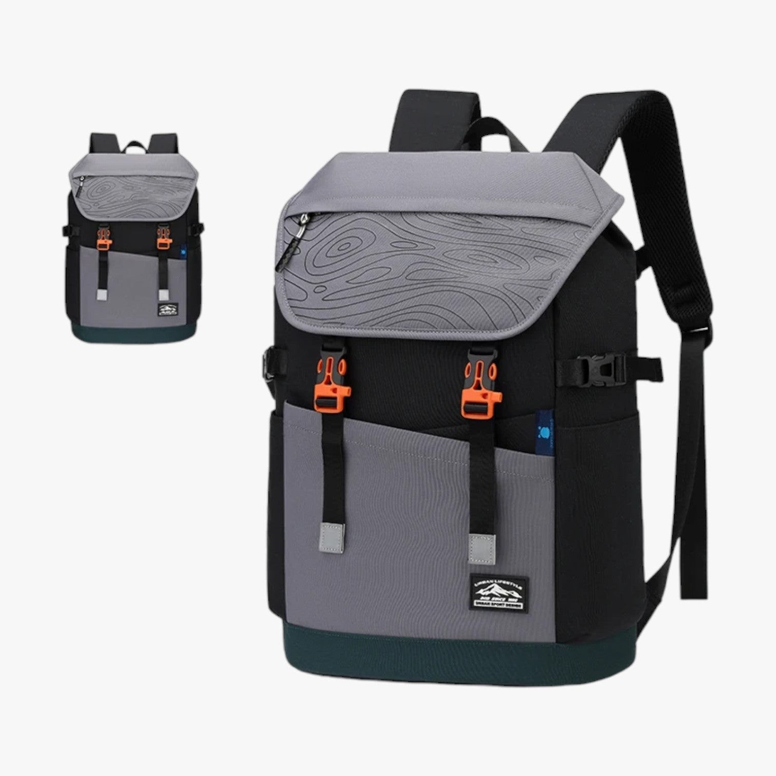 Maxwell | Udendørs Rygsæk 40L Kompakt, rummelig, klar til eventyr - grå 15 tommer - Maxwell | Udendørs Rygsæk 40L Kompakt, rummelig, klar til eventyr - €25 - {{ product_tags }
