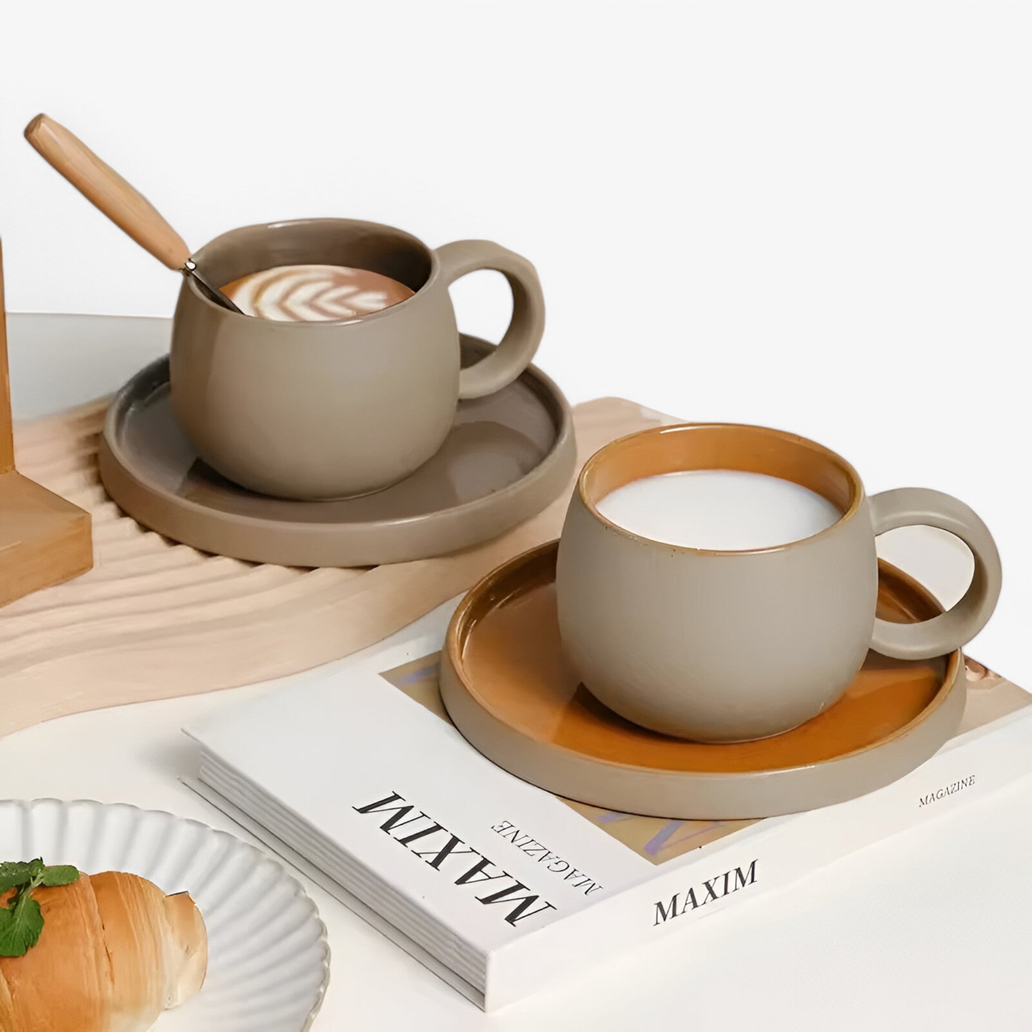 Sora | Minimalistisk Japansk Espressosæt med Kop og Skål - - house & garden - {{ product_tags }