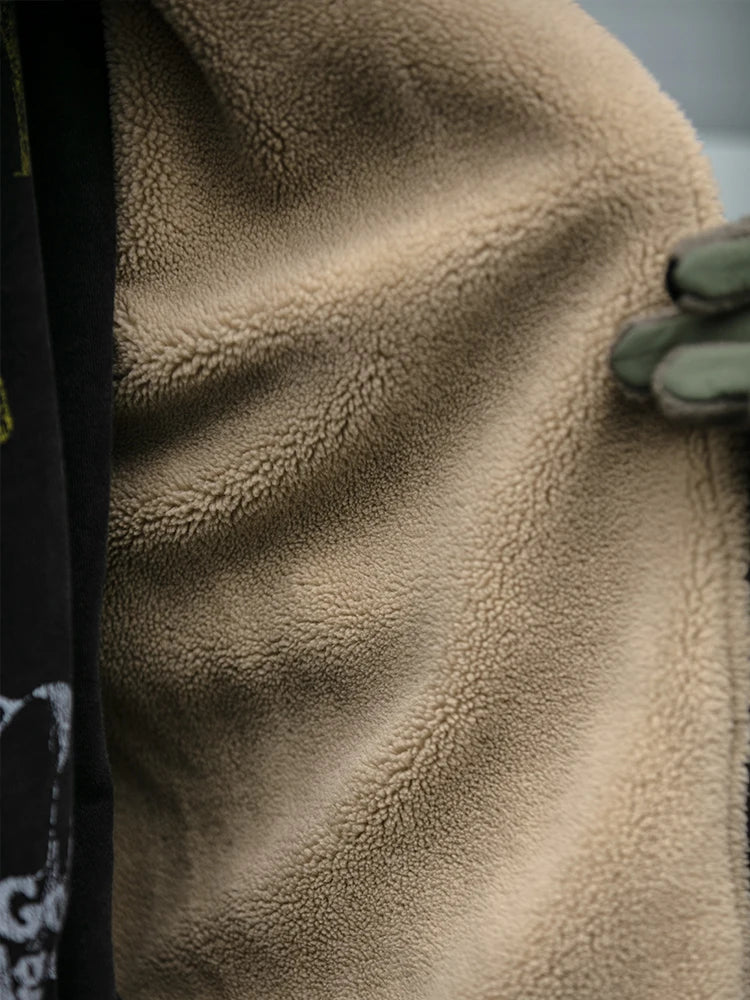 Herre Vintage Polar Fleece Jakke - Streetwear Stil