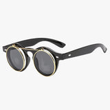 Zain | Retro unisex sunglasses with double lens flip & UV protection