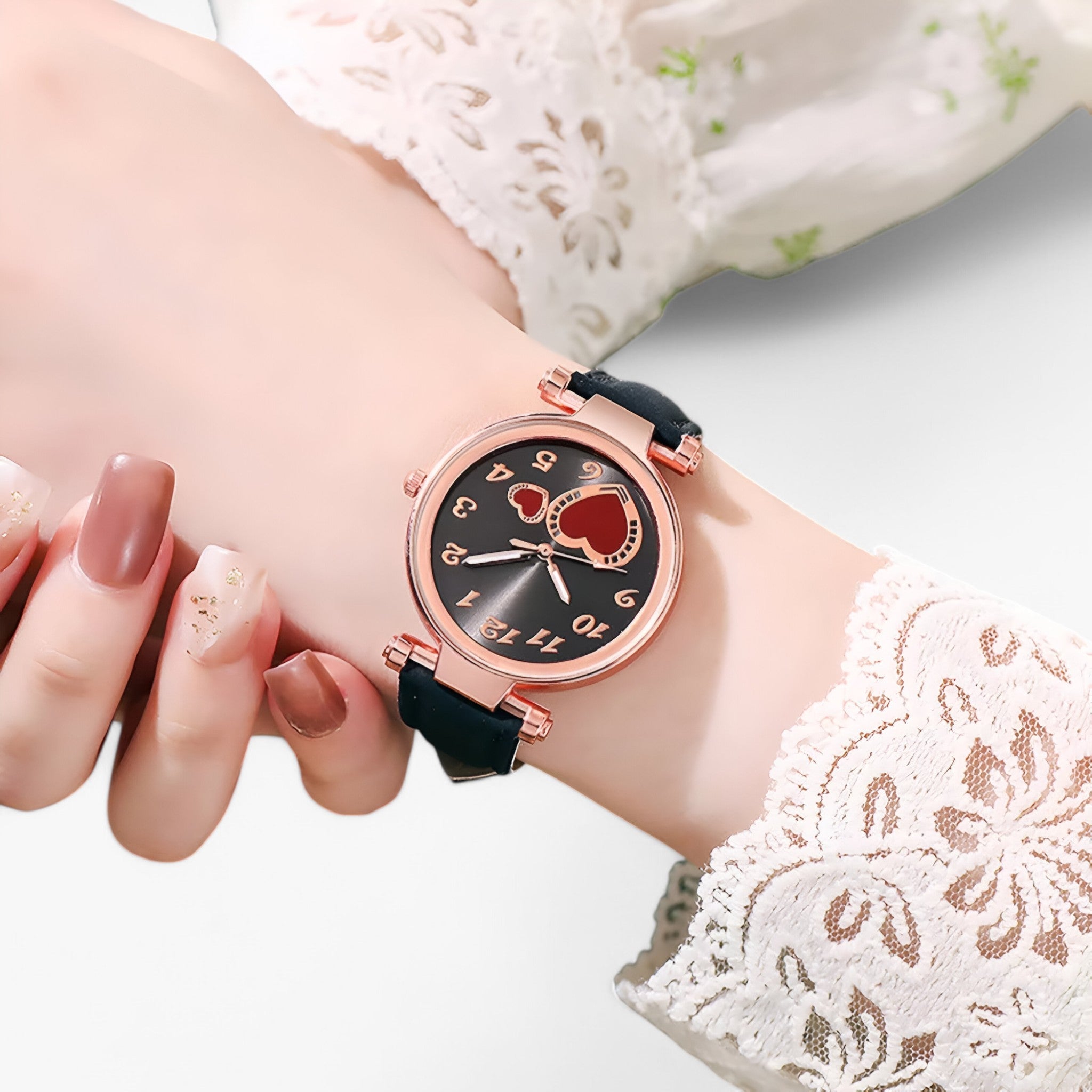 Janice | Dameur i læder med luksuriøst armbåndsdesign og quartz urværk - - watches - {{ product_tags }