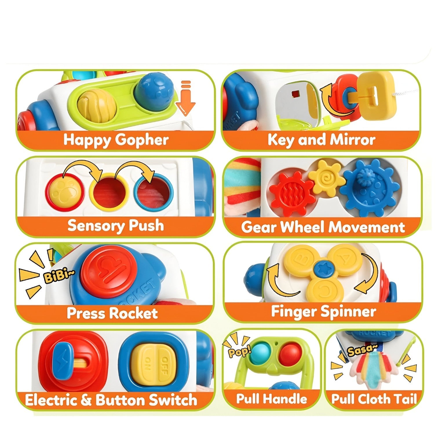 Stellan | Montessori Kubus – Sensorisk Legetøj til Småbørn - - baby - {{ product_tags }
