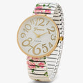 Janine | Orologio da donna con numeri grandi e cinturino elastico