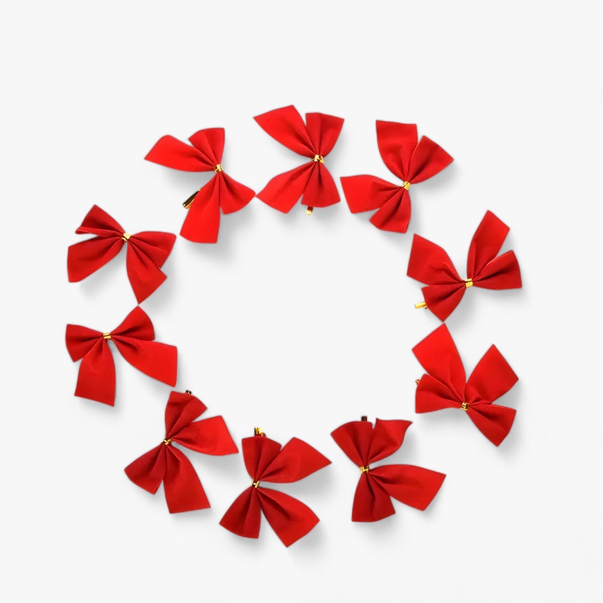 Julepynt | 12 Røde Knytbånd - Festlig og Elegant Pynt til Juletræet - - christmas - {{ product_tags }