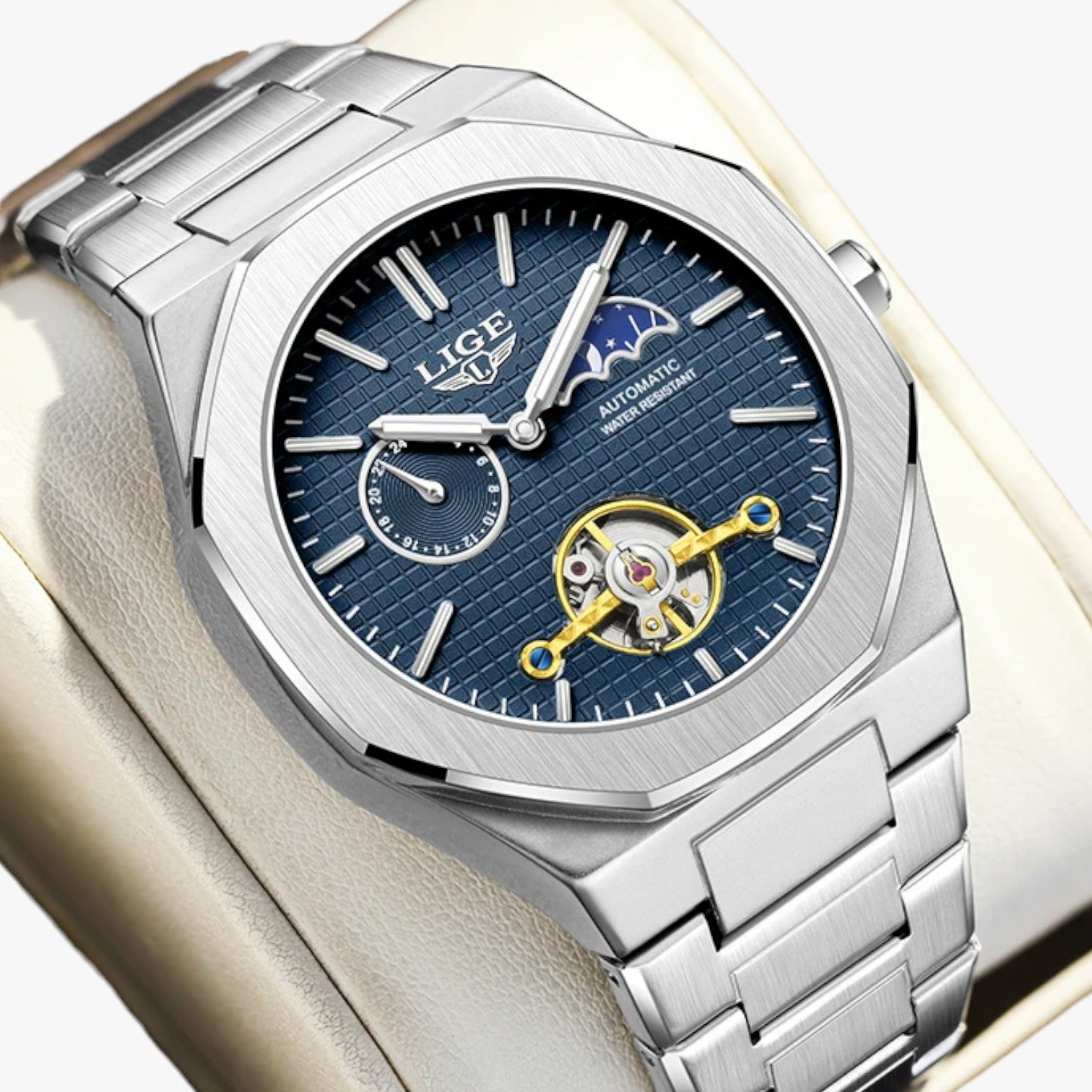 Lennox | Vandtæt luksus mekanisk ur - - watches - {{ product_tags }