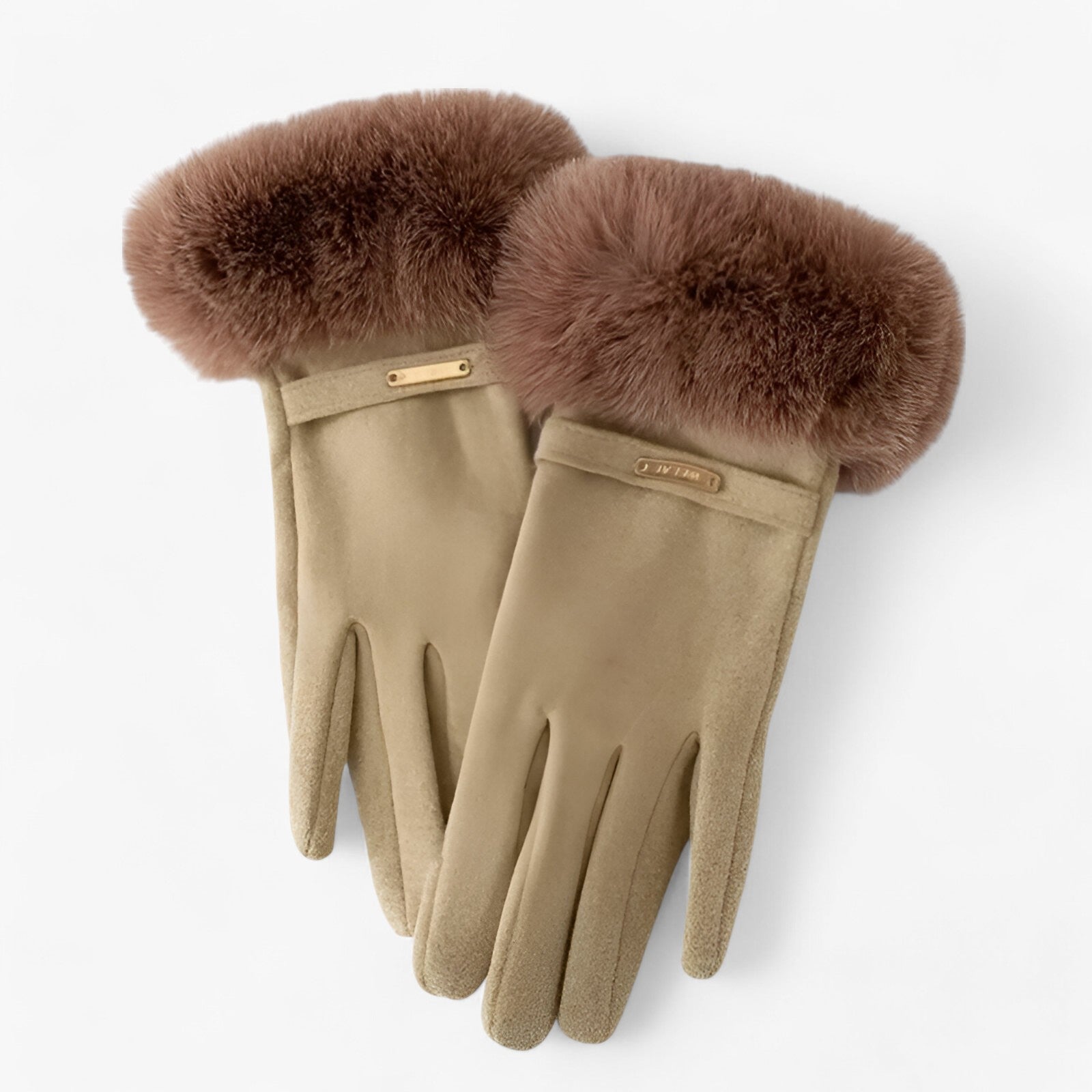 Emma | Elegante Touchscreen Handsker til Kolde Vinterdage - Khaki Én størrelse - winter - {{ product_tags }