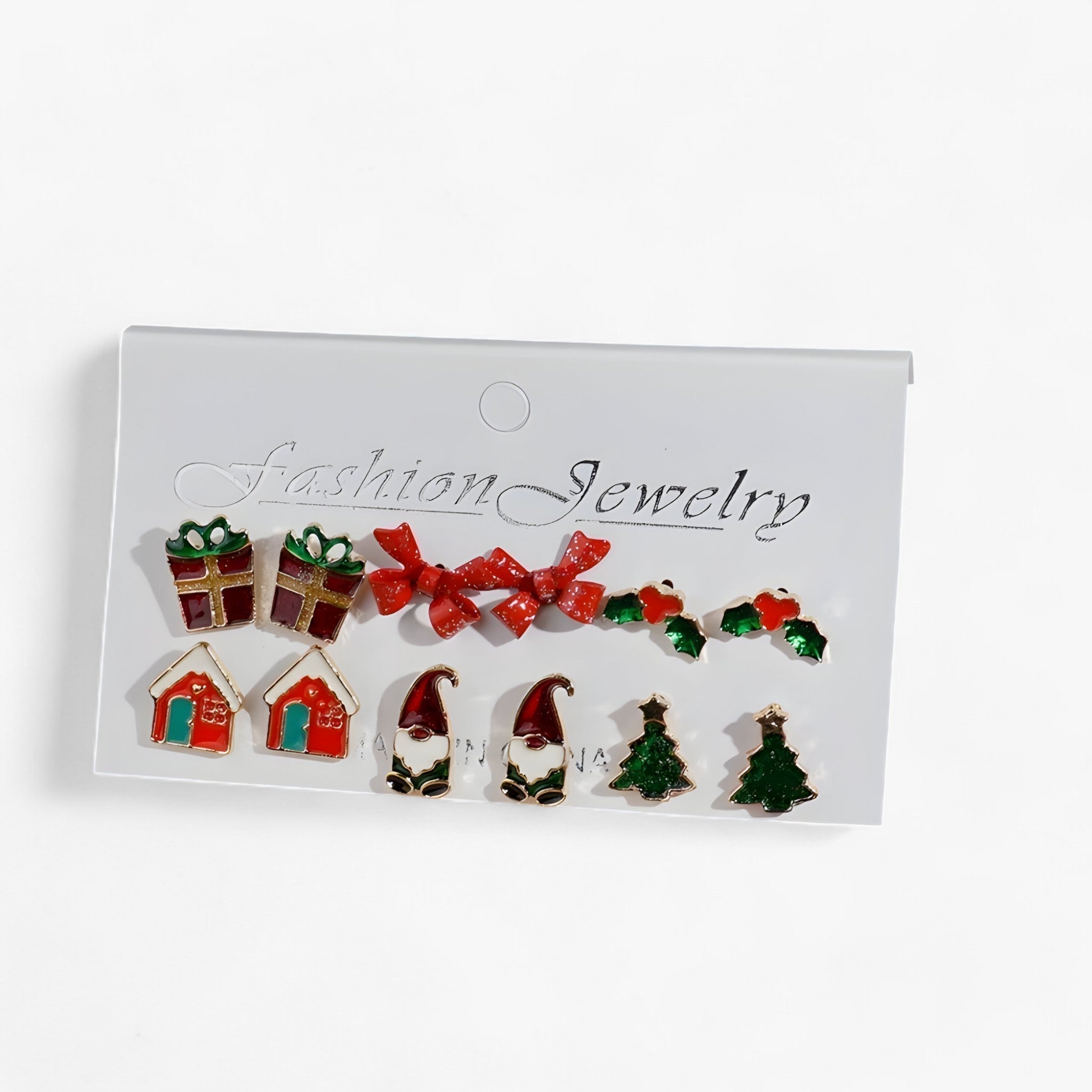 Sparkle | Sæt med 6 par juleøreringe - Glitrende design i zirkonia - 1 1 +1 GRATIS - christmas - {{ product_tags }