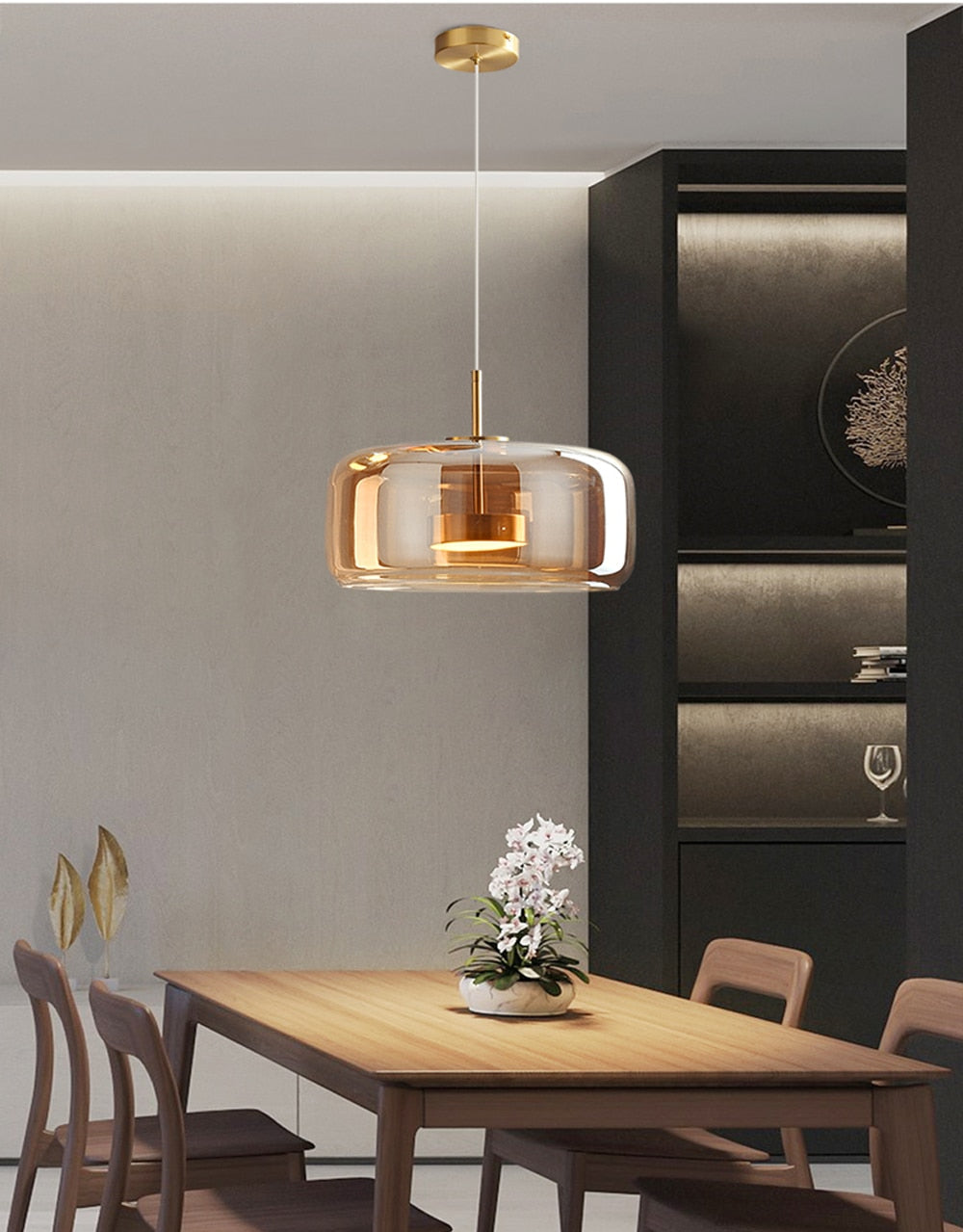 Luksus Glas & Metal Pendellampe - Elegant Hængelys - - Home Decor - {{ product_tags }