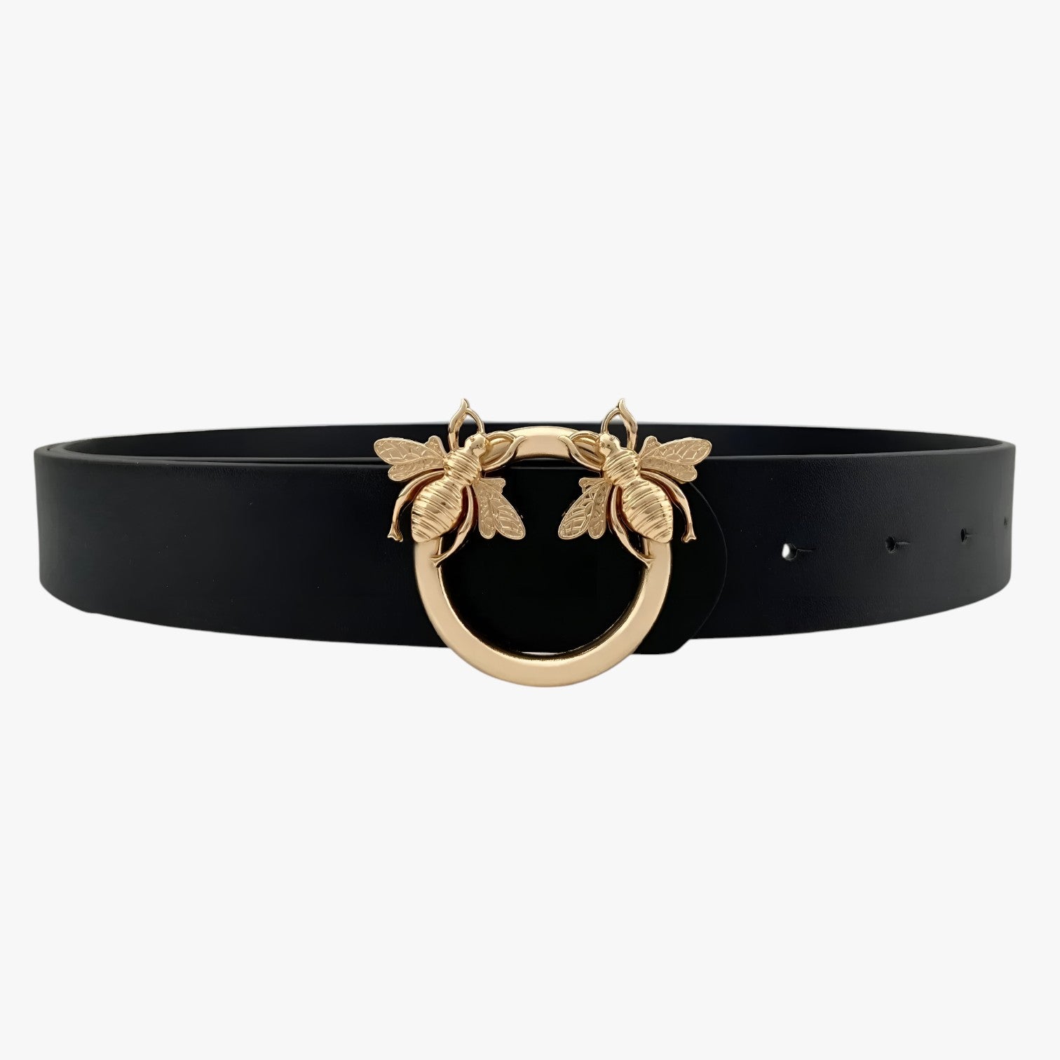 Sabrina | Elegant bæltese af læder med designer-spænde - Sort 105CM Kina - women's fashion - {{ product_tags }