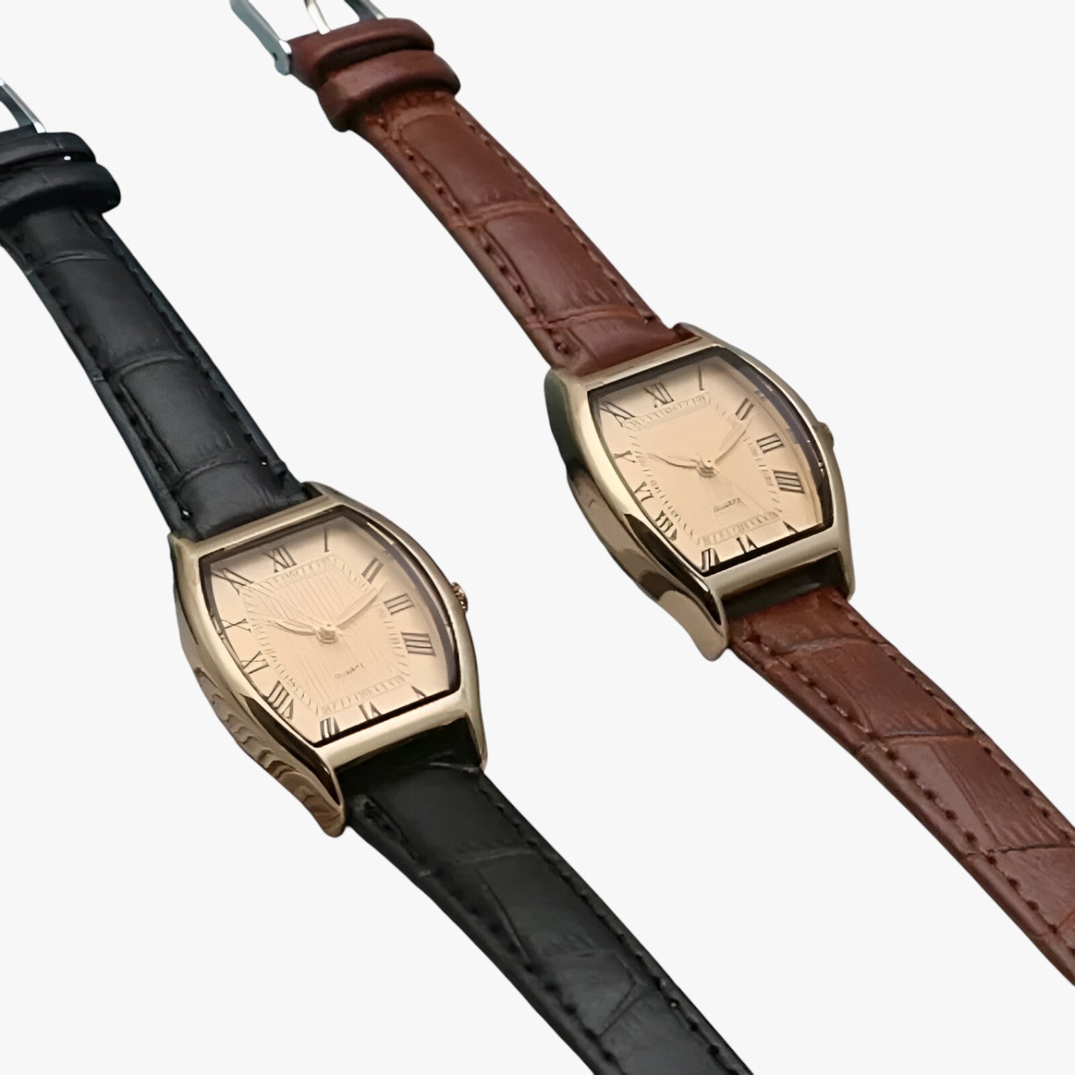 Aurora | Elegant Dameur med Vintage Læderrem - - watches - {{ product_tags }