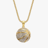 Kenji | Gold-plated necklace with basketball hip hop design
