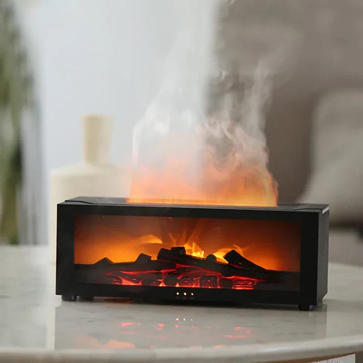 HearthGlow Flamme-Luftfugter – Hyggelig Ild-Effekt Diffusor