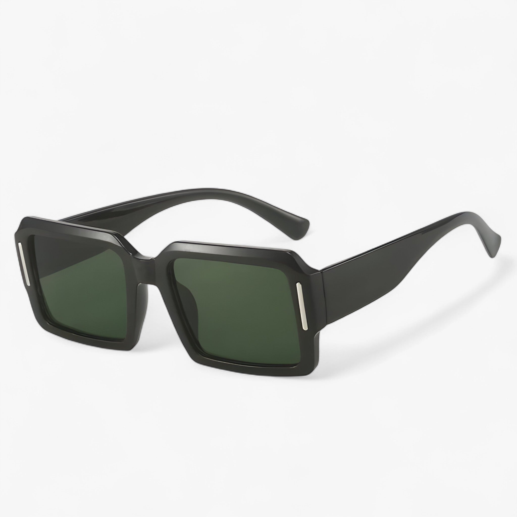 Porto | Solbriller mand stil punk UV400 - Mørk grøn sort Som billede - men's fashion - {{ product_tags }
