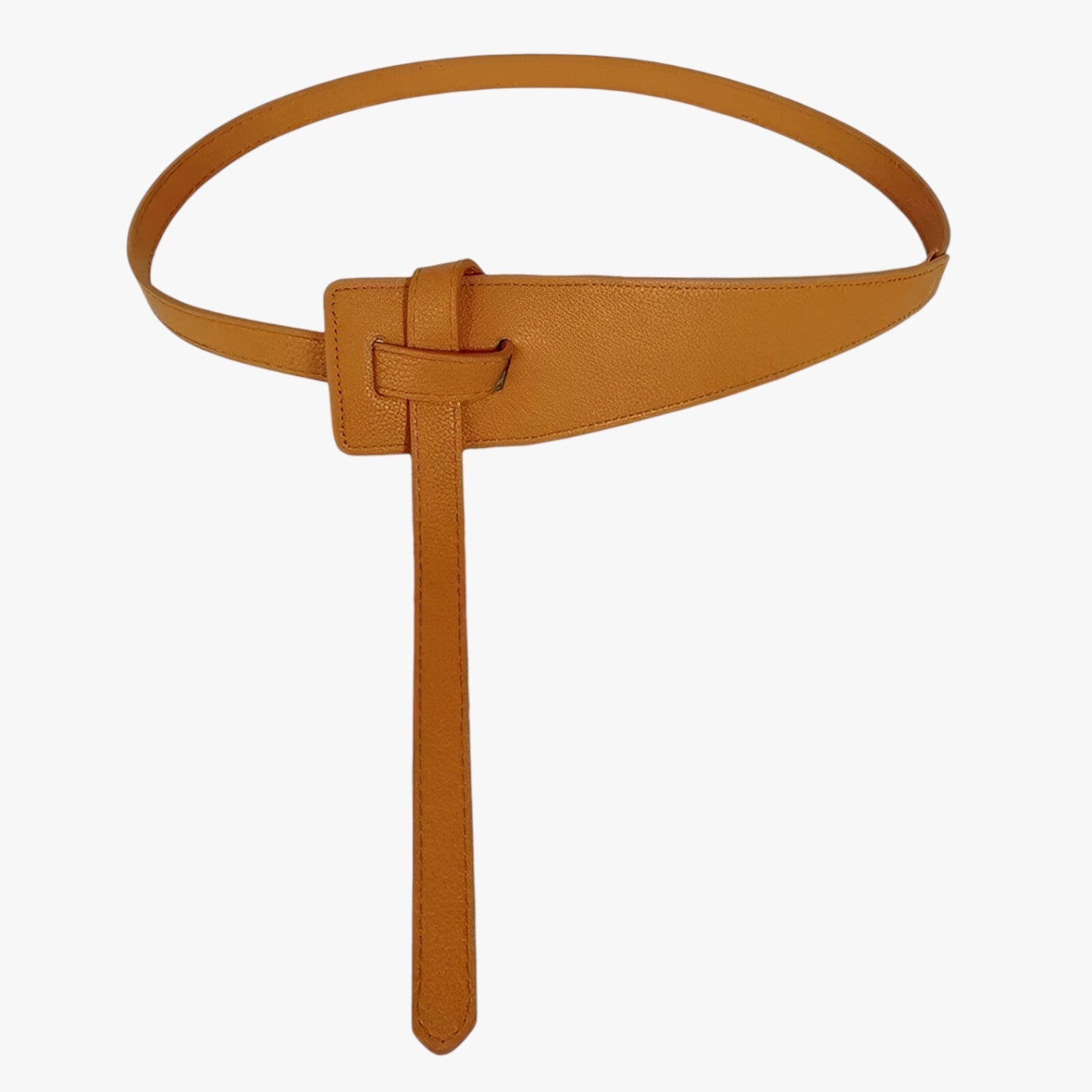 Florence | Blød knudeforskydningsbælte til stilfulde accenter - Orange 120cm - women's fashion - {{ product_tags }