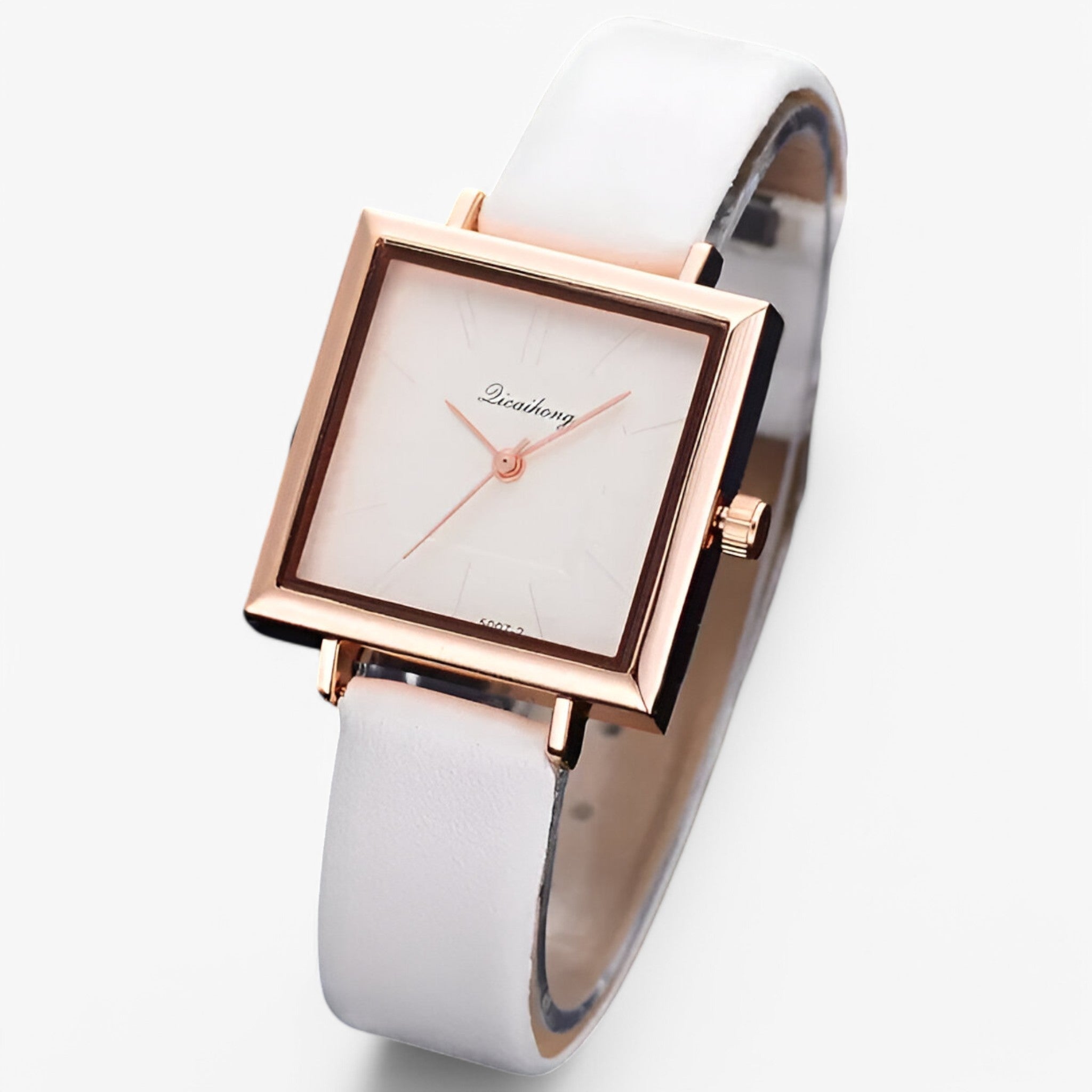 Belle | Rose guld dameur med læderrem og quartz urværk - - watches - {{ product_tags }