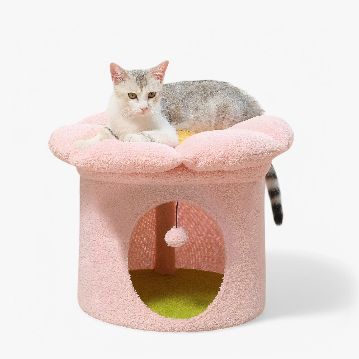 Polly | Sødt Kattehus med Aftagelig Blomsterseng - Rosa - house & garden - {{ product_tags }