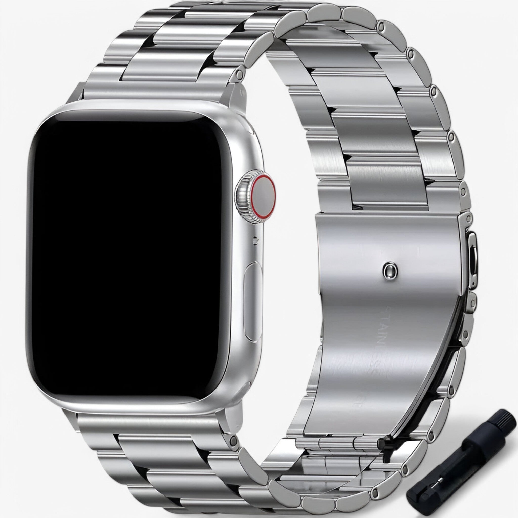 Yannis | Elegant stålarmbånd til smartur - Sølvfarvet - watches - {{ product_tags }