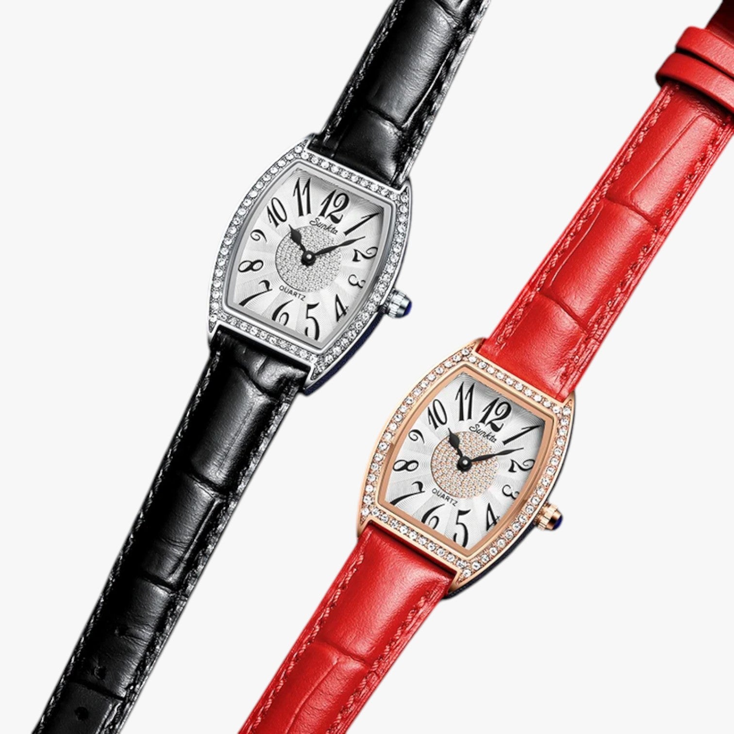 Seraphina | Elegant Dameur LIGE Sunkta Quartz, Læder, Vandtæt - - Seraphina | Elegant Dameur LIGE Sunkta Quartz, Læder, Vandtæt - €25 - {{ product_tags }
