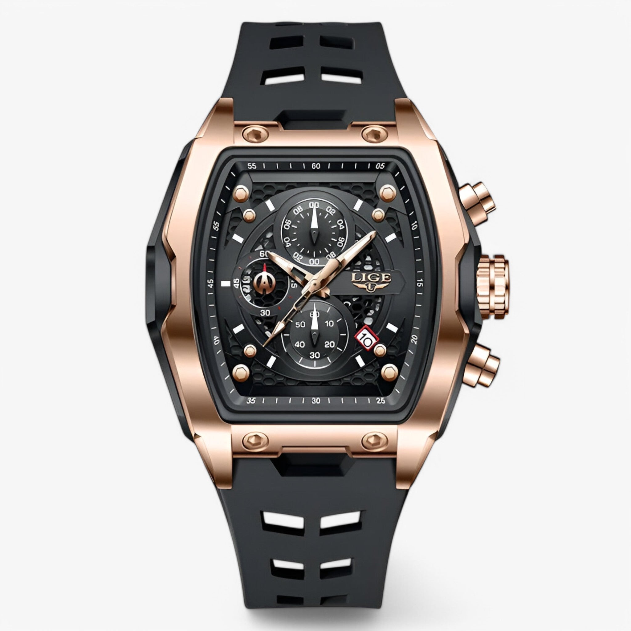 Lev | Luksus silikone sportsur - Sort rosa guld - watches - {{ product_tags }